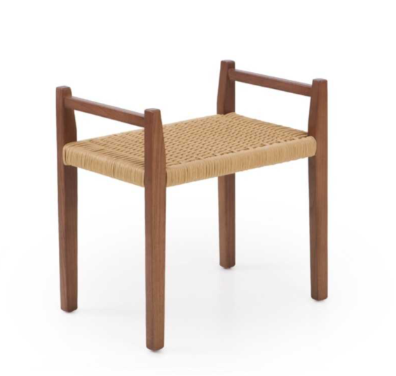 BANQUETA DE MADERA 11836 NOGAL BRAZOS